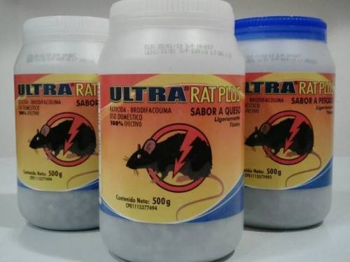 Veneno Mata Rata Y Ratones Ultra Rat Plus De 500g U 15g