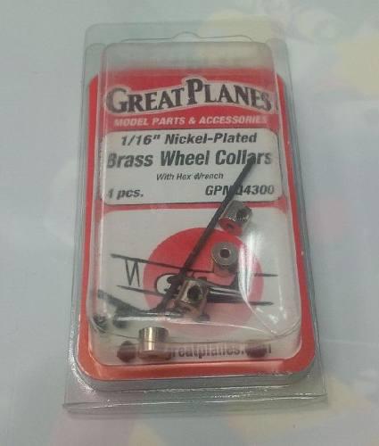 1/16 Plated Wheel Collars Ref 4300 Great Planes. 3 Vrdes