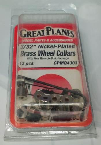 3/32 Plated Wheel Collars Ref 4303 Great Planes. 7 Vrdes