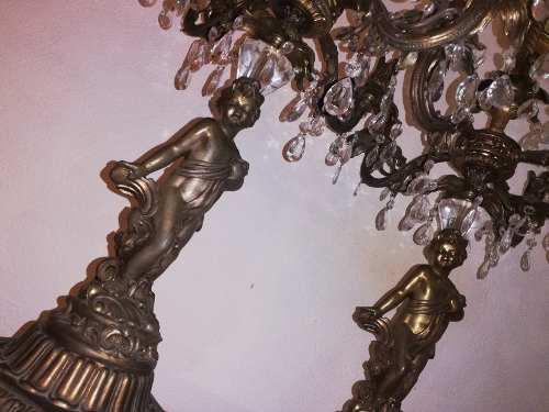 Candelabros Antiguos De Bronce