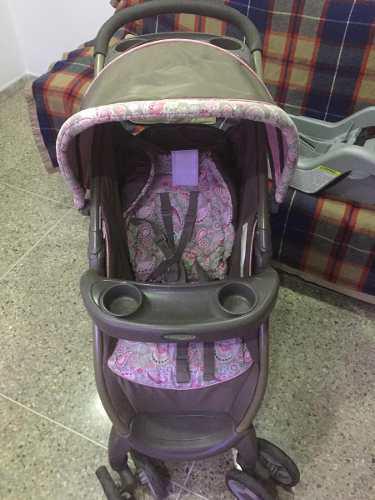 Coche + Porta Bebé Gracco Para Niña En Perfectas