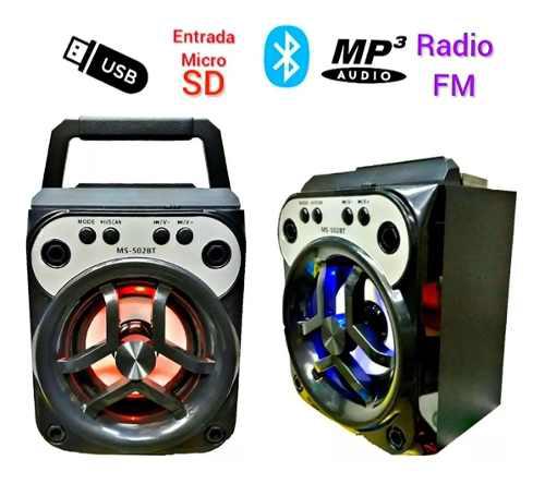 Corneta Recargable Bluetooth, Usb Fm