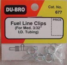 Fuel Line Clips (medium) Ref 677 Dubro. 4 Vrdes