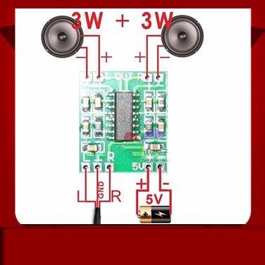 Módulo Amplificador Audio 3wx3w Para Proyectos Pam8403