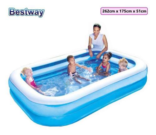 Piscina Inflable Mediana 2.62m X1.75m X 51cm Ecology 60$