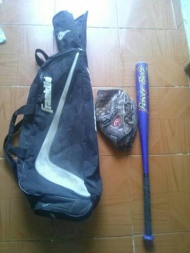 Guante Rawlings/bate Easton Y Batera Franklin(combo Pelotero