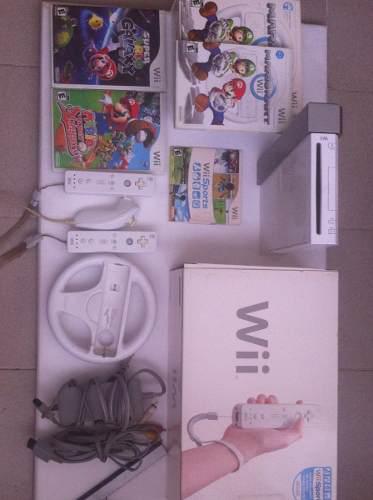 Nintendo Wii, En Perfectas Condiciones. 4 Juegos Originales.