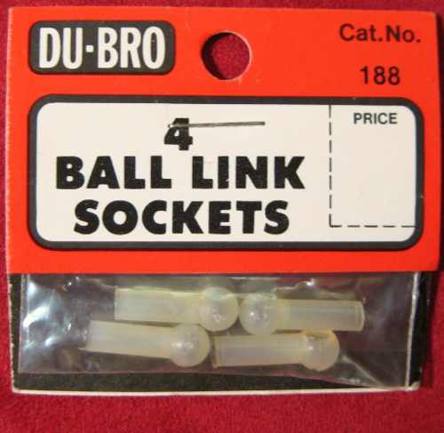 Ball Link Sockets Nylon Ref 188 Dubro. 3 Vrdes