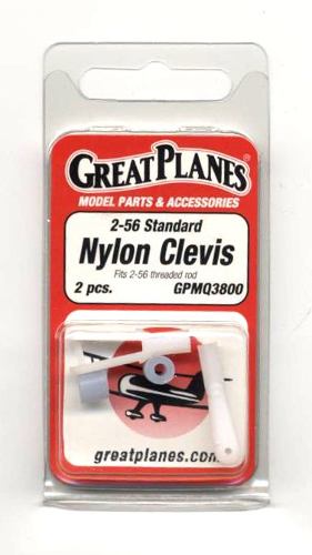 Nylon Clevis 2-56 Standard Ref  Great Planes. 3 Vrdes