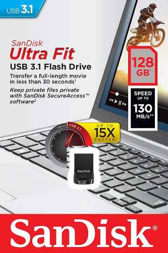 Pendrive Memoria Sandisk 128gb Usb 3.1 Nuevo Original