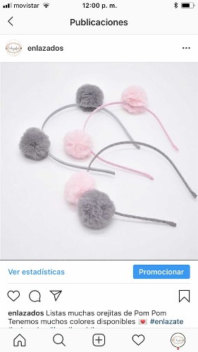 Cintillo Para Niñas Pompom Pompón