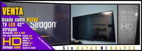 Remato Tv Led Siragon 42'' Como Nuevo! Oferta