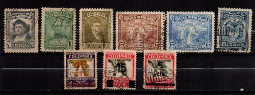 Estampillas Colombia 1939 Usadas