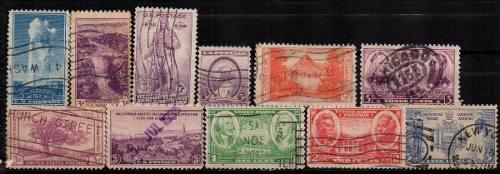 Estampillas Eeuu 1934-36 Usadas
