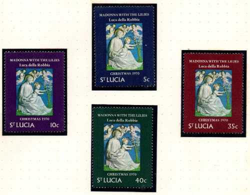 Estampillas Santa Lucia 1970 Nuevas