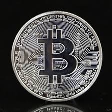 Moneda Coleccion Bitcoin Banada Plata (mica Estillada Envio)