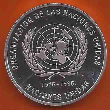 Moneda Conmemorativa De La Onu, Plata 31,1 Gr En Estuche