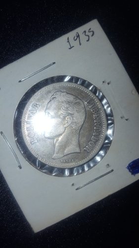 Moneda De 2 Bolivares De Plata