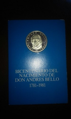 Moneda De Plata Coleccion Andres Bello 