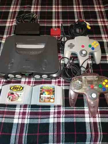 Nintendo 64 Con 2 Controles Y 2 Juegos