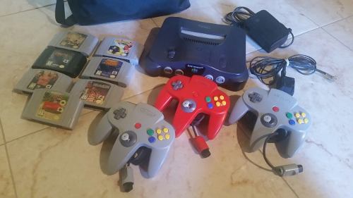Nintendo 64 - (consola, 3 Controles, 7 Juegos Y Cables)
