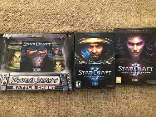 3 Juegos Originales Starcraft En Caja Y Licencia