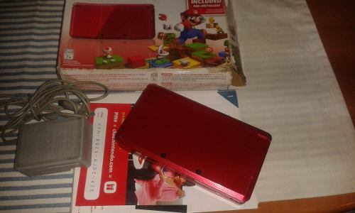 Nintendo 3ds Rojo Con Todos Sus Accesorios