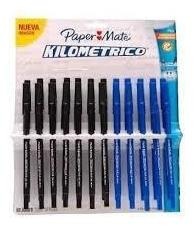 4 Bolígrafos Azul O Negro Paper Mate Kilométrico O Kores
