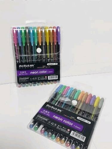 Bolígrafos Gel Metalizados 12 Colores