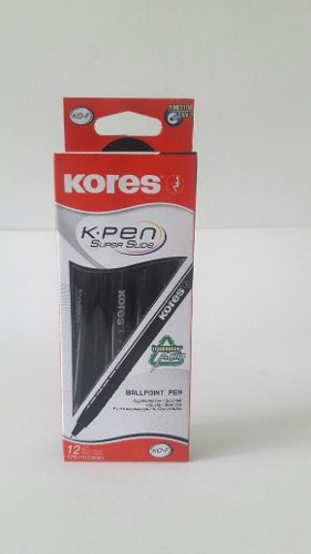 Boligrafo Kores K.pen Super Slider Negro Caja 12 Unid