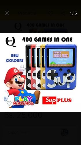Mini Consola Super Nintendo Retro Tipo Game Boy 400 Juegos
