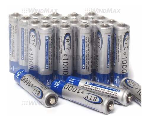 Pila Bateria Recargable Aaa mah Ni Mh 1.2v Marca Bty Par