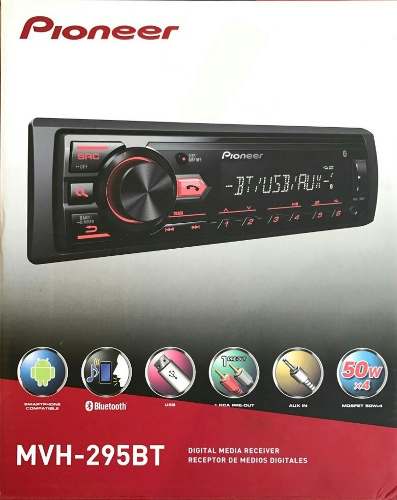 Reproductor Pioneer Mvh-295bt De Bluetooth Usb Y Aux 90 Vrd