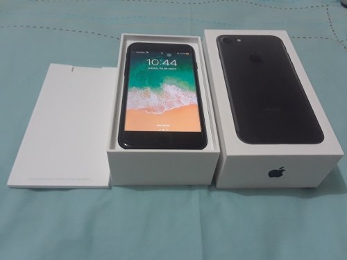 iPhone 7 De 32gb Negro Mate Cun Su Caja Y Accesorios