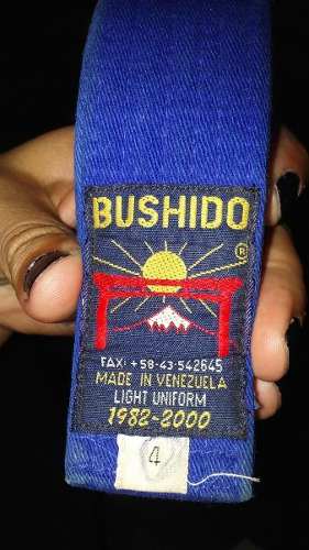 Cinta De Karate Azul Bushido 265cms