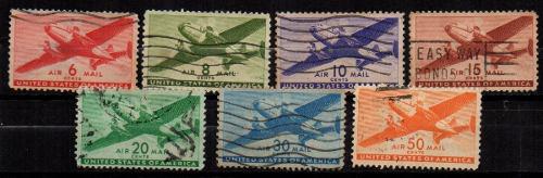 Estampillas Eeuu 1941-44 Usadas