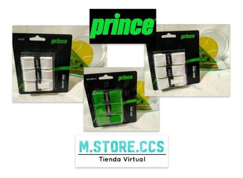 Grips 3 Pack (negro, Verdes Y Blanco) Para Raquetas Prince