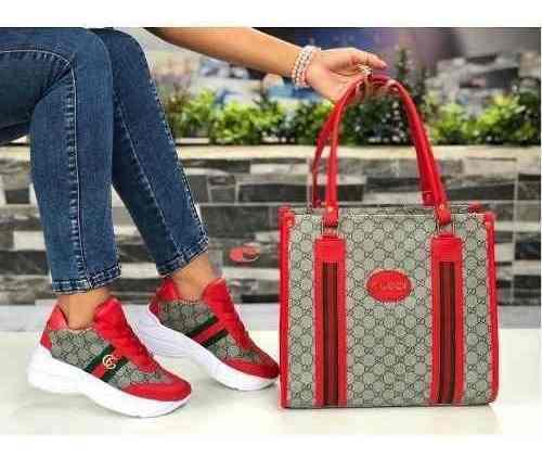 Hermoso Combo Tenis Altos Mujer Mas Bolso Love Envio Gratis