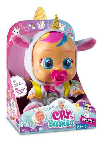 Muñeca Cry Babies Dreamy Unicornio- Fancy- Lea 100%