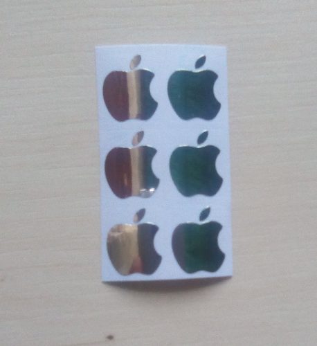 Pack De 6 Stickers Apple Mac Cromados Calcomanias iPhone