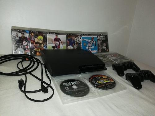 Playstation 3 Con Dos Controles Y Juegos En Físico Y