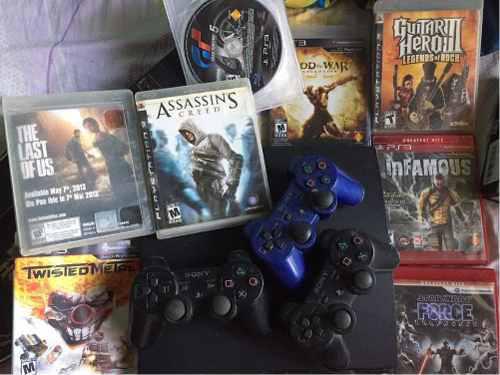 Ps3 3 Juegos Digitales Y 8 Físicos Mas Guitarra Remato