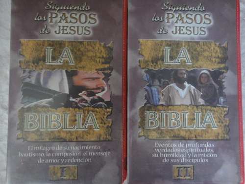 4 Películas Vhs La Biblia Los Pasos De Jesús Vol 1, 2, 3 Y