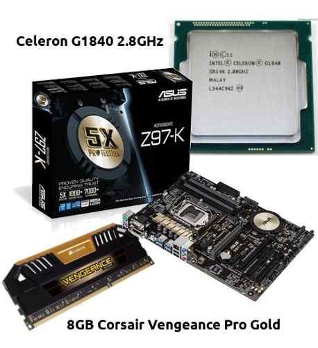 Combo Tarjeta Madre Asus Z97-k + Cpu Intel + 8gb + Rx 550