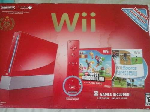 Consola Nintendo Wii, Color Rojo