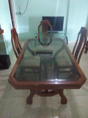 Juego De Comedor De Madera 6 Sillas