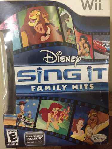 Juego Wii Disney Sing It Family Hits Con Microfono Incluido
