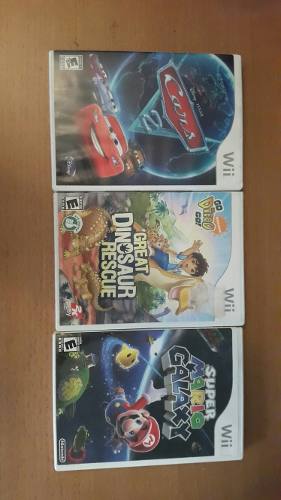 Juegos Para Wii Cars 2, Mario Galaxy, Go Diego Go