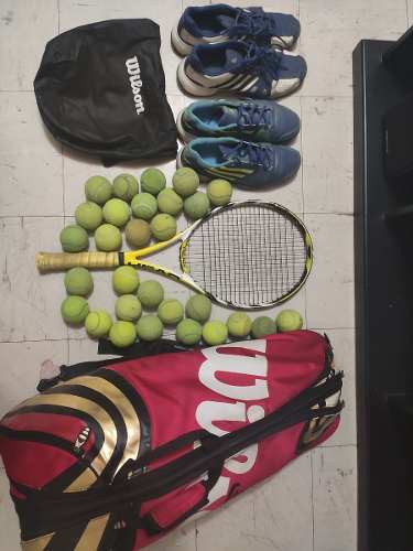 Raqueta Head + Bolso Wilson Xl + 36 Pelotas + Zapatos (t45)