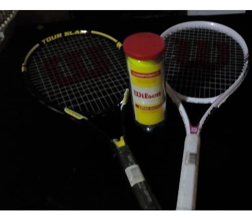 Set De Tennis Juego De 2 Raquetas Wilson +tubo De 3 Pelotas